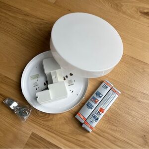 New ENERTRON TECHNOLOGIES white Ceiling Light Fixture Model 1026 LM No Box